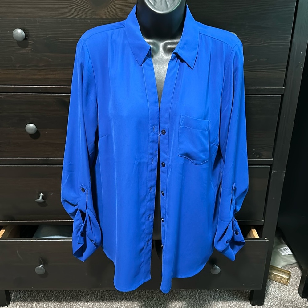 Size Large Express Button Down Blouse